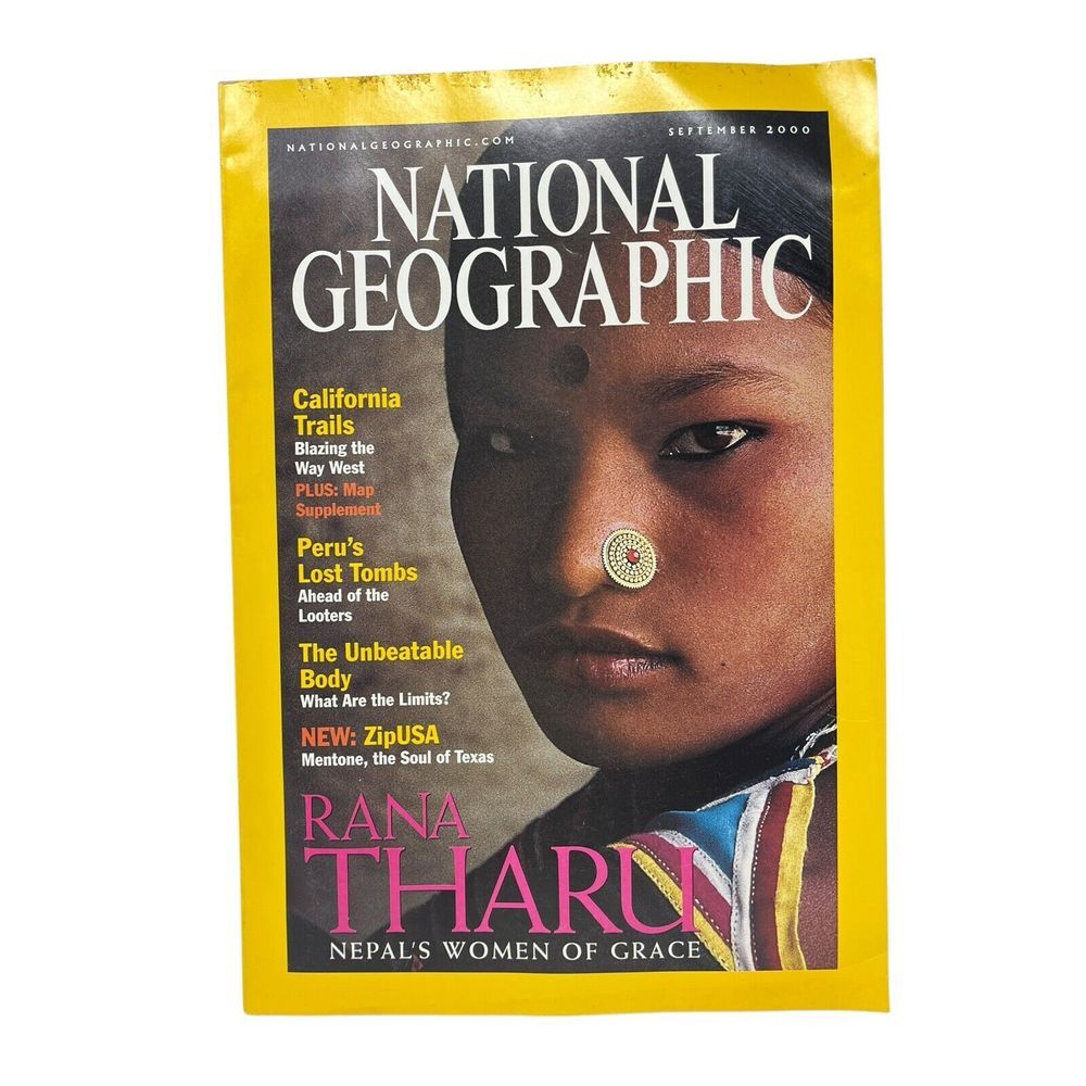 National Geographic Magazine September 2000 Nepal Women California Peru Tombs‎